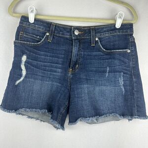 Just‎ Black Brand Denim Jean Shorts Size 27 Womens Raw Hem Cut Offs Made in USA